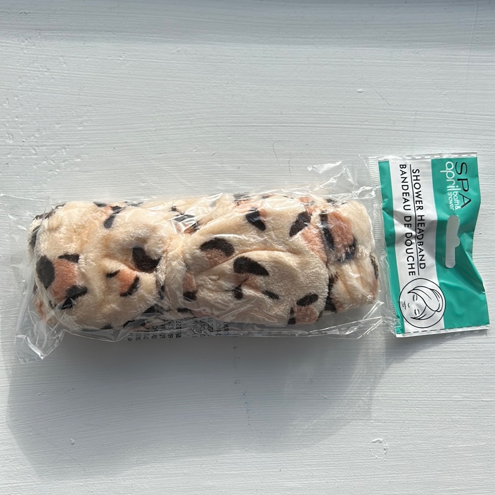 Cheetah print Spa april bath & shower headband